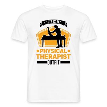 Physiotherapist Outfit Physiotherapy Physio - Men's T-Shirt - white - Front - AI Model Male 178 dark (178cm)