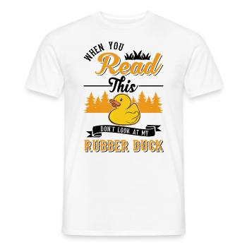 Canard en caoutchouc Cadeau Canard Grinçant Canard Bain Canard - T-shirt homme - blanc - Devant - AI Model Male 178 dark (178cm)