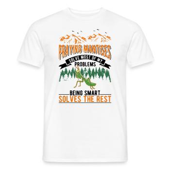 Praying Mantis Gift Mantis Mantis Mantis Fangschrecke - Men's T-Shirt - white - Front - AI Model Male 178 dark (178cm)
