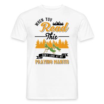 Praying Mantis Gift Mantis Mantis Mantis Fangschrecke - Men's T-Shirt - white - Front - AI Model Male 178 dark (178cm)