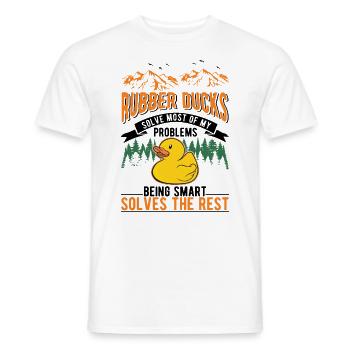 Canard en caoutchouc Cadeau Canard Grinçant Canard Bain Canard - T-shirt homme - blanc - Devant - AI Model Male 178 dark (178cm)