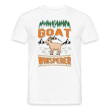 Goat Whisperer Goat Host Goat - Men's T-Shirt - white - Front - AI Model Male 178 dark (178cm)