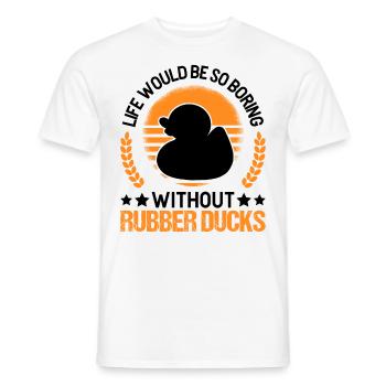 Canard en caoutchouc Cadeau Canard Grinçant Canard Bain Canard - T-shirt homme - blanc - Devant - AI Model Male 178 dark (178cm)