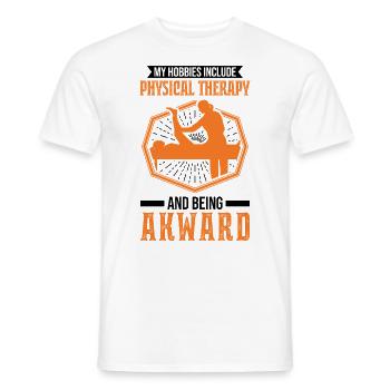 Physiotherapist Hobby Physiotherapy Physio - Men's T-Shirt - white - Front - AI Model Male 178 dark (178cm)