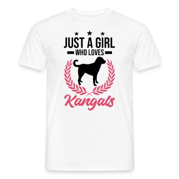 Kangal Mädchen Anatolischer Hirtenhund - Männer T-Shirt - Weiß - Vorne - AI Model Male 178 dark (178cm)