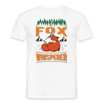Fuchsflüsterer Fox Whisperer Fuchs - Men's T-Shirt - white - Front - AI Model Male 178 dark (178cm)
