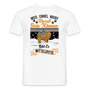 Mittelspitz Engel - Männer T-Shirt - Weiß - Vorne - AI Model Male 178 dark (178cm)