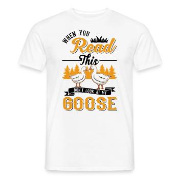 Geese Gift Goose lovers Goose breeders - Men's T-Shirt - white - Front - AI Model Male 178 dark (178cm)