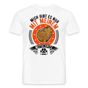 Mich gibt es nur mit meinem Mittelspitz - Männer T-Shirt - Weiß - Vorne - AI Model Male 178 dark (178cm)