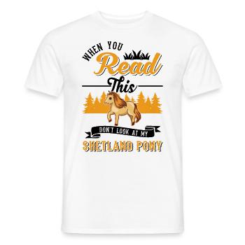 Shetland Pony Gift Shetty - Men's T-Shirt - white - Front - AI Model Male 178 dark (178cm)