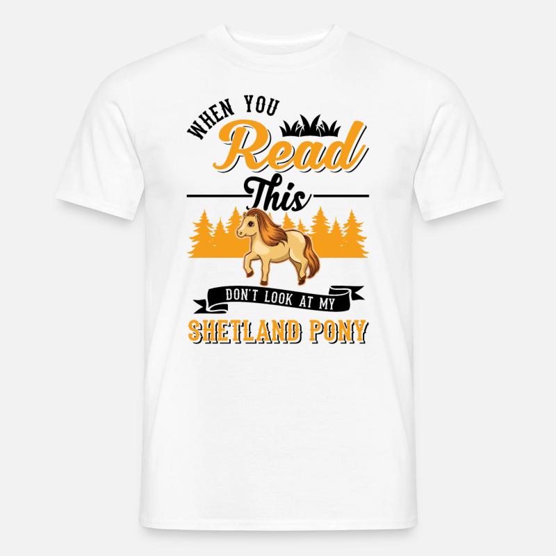 Shetland Pony Geschenk Shetty - Männer T-Shirt - Weiß
