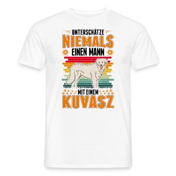 Kuvasz Mann Ungarischer Kuvasz - Männer T-Shirt - Weiß - Vorne - AI Model Male 178 dark (178cm)