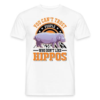 Hippo Lover Hippo Hippo Hippo - Men's T-Shirt - white - Front - AI Model Male 178 dark (178cm)