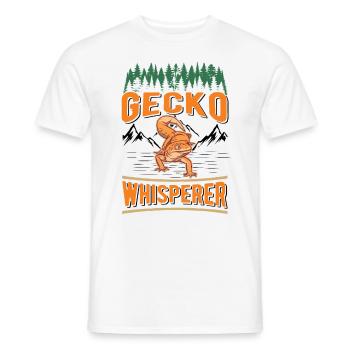 Gecko Whisperer Gecko Whisperer Leopard Gecko - Men's T-Shirt - white - Front - AI Model Male 178 dark (178cm)