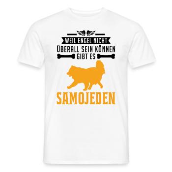 Samojede Engel Schlittenhund Samojeden - Männer T-Shirt - Weiß - Vorne - AI Model Male 178 dark (178cm)
