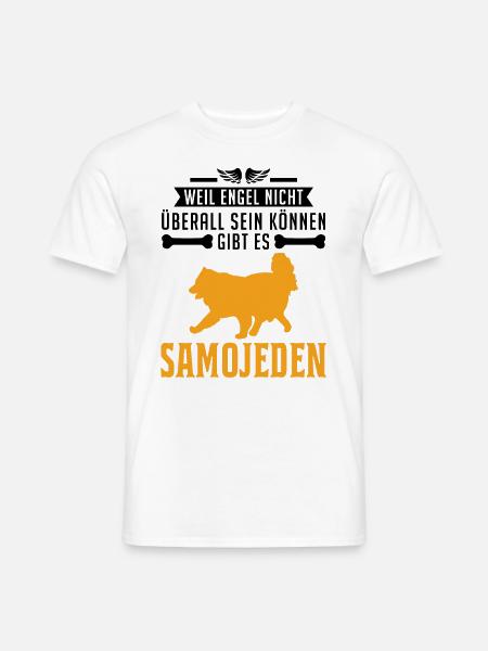 Samojede Engel Schlittenhund Samojeden - Männer T-Shirt - Weiß