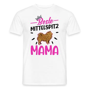 Beste Mittelspitz Mama - Männer T-Shirt - Weiß - Vorne - AI Model Male 178 dark (178cm)
