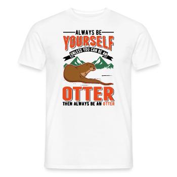 Otter Fischotter Seeotter - Männer T-Shirt - Weiß - Vorne - AI Model Male 178 dark (178cm)