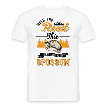 Opossum Gift Possum Pouch Rat - Men's T-Shirt - white - Front - AI Model Male 178 dark (178cm)