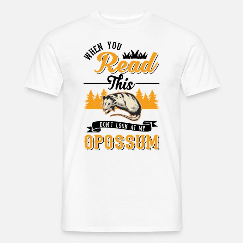 Opossum Geschenk Possum Beutelratte - Männer T-Shirt - Weiß