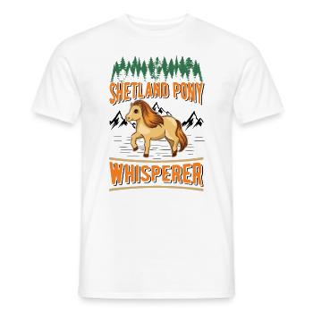 Shetland Pony Flüsterer Shetland Pony Whisperer - T-shirt homme - blanc - Devant - AI Model Male 178 dark (178cm)