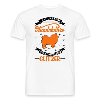 Mittelspitz Glitzer - Männer T-Shirt - Weiß - Vorne - AI Model Male 178 dark (178cm)