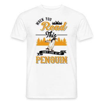 Pingouin Cadeau Pingouin - T-shirt homme - blanc - Devant - AI Model Male 178 dark (178cm)