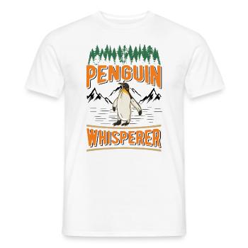 Pinguin Flüsterer Penguin - Männer T-Shirt - Weiß - Vorne - AI Model Male 178 dark (178cm)
