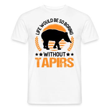 Life would be so boring without Tapirs - Men's T-Shirt - white - Front - AI Model Male 178 dark (178cm)