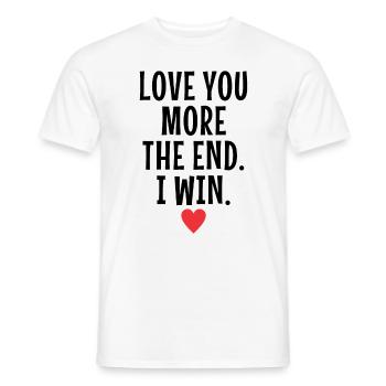 Je t’aime plus à la fin je gagne la Saint-Valentin - T-shirt homme - blanc - Devant - AI Model Male 178 dark (178cm)