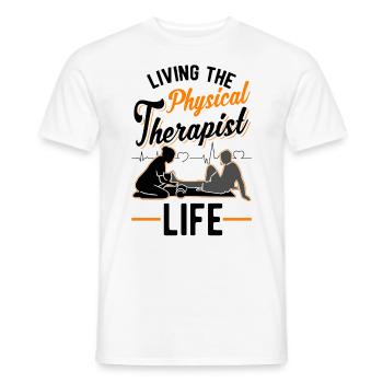 Physiotherapist Gift Physiotherapy Physio - Men's T-Shirt - white - Front - AI Model Male 178 dark (178cm)