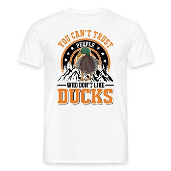 Canard Cadeau Canard Éleveur de Canard - T-shirt homme - blanc - Devant - AI Model Male 178 dark (178cm)