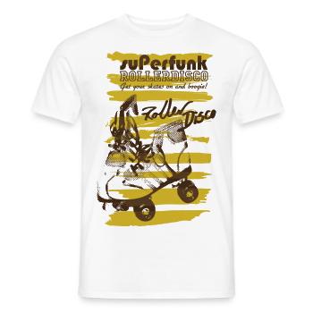 Superfunk Roller Disco - T-shirt homme - blanc - Devant - AI Model Male 178 dark (178cm)