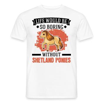 Shetland Pony Gift Shetty - Men's T-Shirt - white - Front - AI Model Male 178 dark (178cm)