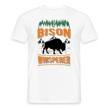 Buffalo Whisperer Bison Whisperer Water Buffalo - Men's T-Shirt - white - Front - AI Model Male 178 dark (178cm)