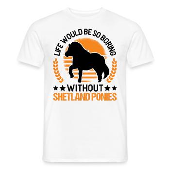 Shetland Pony Gift Shetty - Men's T-Shirt - white - Front - AI Model Male 178 dark (178cm)
