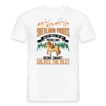 Shetland Pony Gift Shetty - Men's T-Shirt - white - Front - AI Model Male 178 dark (178cm)