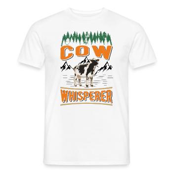 Cow Whisperer Farmer Cattle Breeder Cows - Men's T-Shirt - white - Front - AI Model Male 178 dark (178cm)