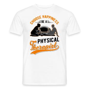Physiotherapist Physiotherapy Physio - Men's T-Shirt - white - Front - AI Model Male 178 dark (178cm)