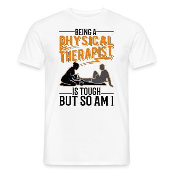 Physiotherapist Physiotherapy Physio - Men's T-Shirt - white - Front - AI Model Male 178 dark (178cm)