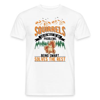 Cadeau Écureuil Gris Écureuil - T-shirt homme - blanc - Devant - AI Model Male 178 dark (178cm)