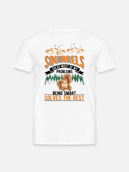 Squirrel Gift Grey Squirrel - Men's T-Shirt - white