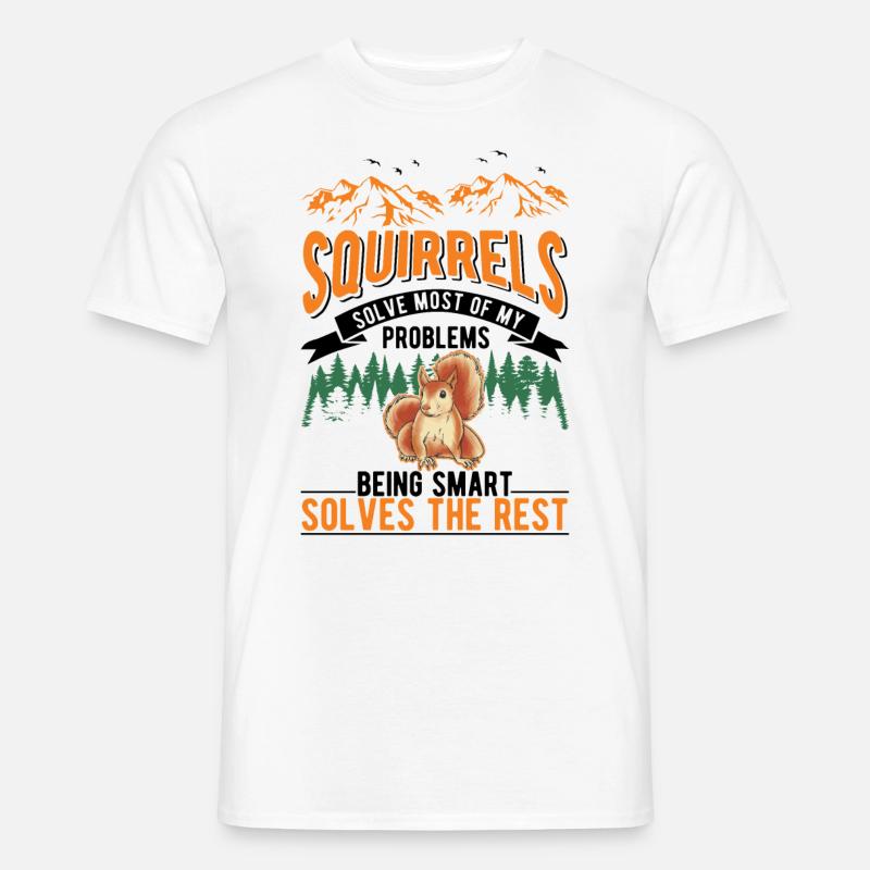 Eichhörnchen Geschenk Grauhörnchen Squirrel - Männer T-Shirt - Weiß