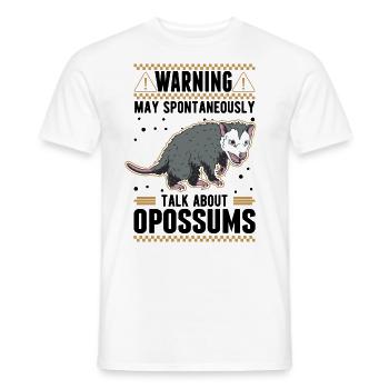 Opossum Geschenk Possum Beutelratte - Männer T-Shirt - Weiß - Vorne - AI Model Male 178 dark (178cm)