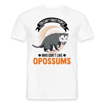 Opossum Gift Possum Pouch Rat - Men's T-Shirt - white - Front - AI Model Male 178 dark (178cm)