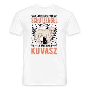 Kuvasz Schutzengel - Männer T-Shirt - Weiß - Vorne - AI Model Male 178 dark (178cm)