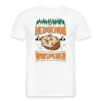 Hedgehog Whisper Hedgehog Whisperer - Men's T-Shirt - white - Front - AI Model Male 178 dark (178cm)