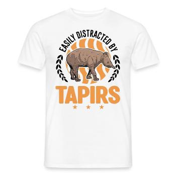 Easily distracted by Tapirs - Männer T-Shirt - Weiß - Vorne - AI Model Male 178 dark (178cm)