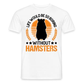 Hamster Owner Golden Hamster Hamster - Men's T-Shirt - white - Front - AI Model Male 178 dark (178cm)