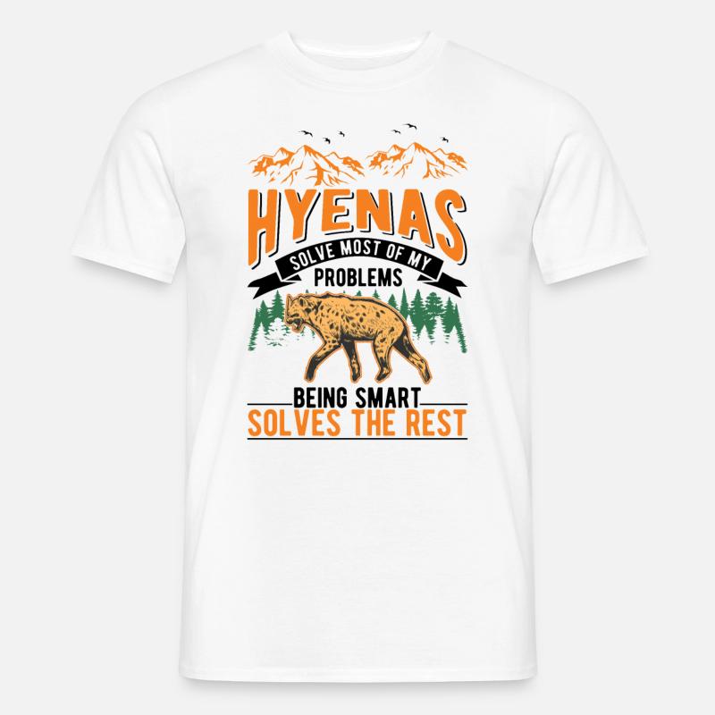 Hyäne Geschenk Erdwolf Hyena - Männer T-Shirt - Weiß